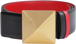 Valentino Garavani - ONE STUD reversible leather belt-1